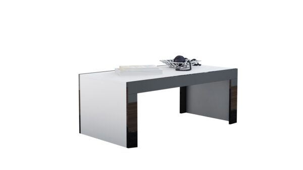 Konferenční stolek TESS 120 bílý / černý lesk