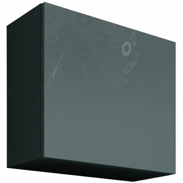 Závěsná skříňka GOVI GREY C KWADRAT VG10 šedá / šedý lesk