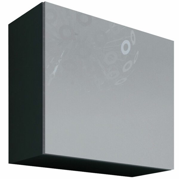 Závěsná skříňka GOVI GREY B KWADRAT VG10 šedá / bílý lesk