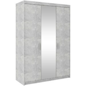 Skříň se zrcadlem ELENI 3D beton světlý