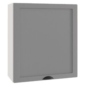 Závěsná skříňka s okapem ADELINE W60/68 SLIM P/L šedý mat