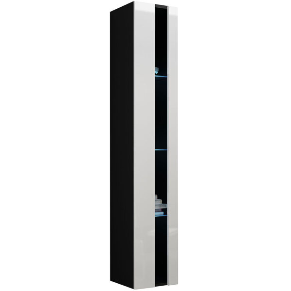 Obývací stěna GOVI NEW 8C černá / bílý lesk - Image 2