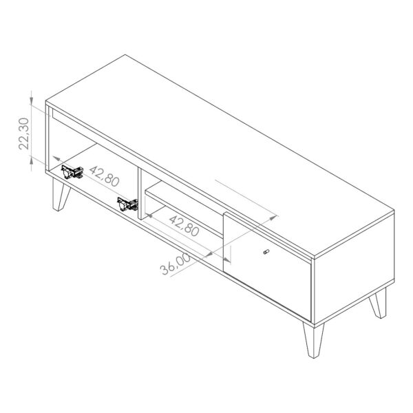Komoda RTV VIEDO BJ06 bílá / san remo - Image 3
