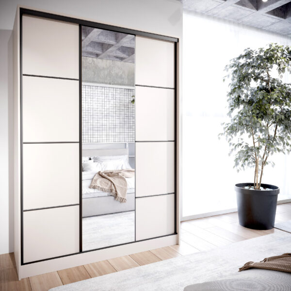 Skříň se zrcadlem a zásuvkami NOVI D 150 kašmír - Image 4