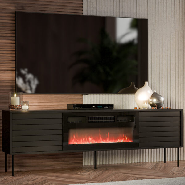 Komoda RTV s krbem AKAGI 180 EF černá - Image 3