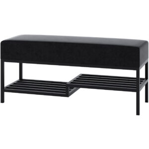 Předsíňová lavice ARAD 80cm černá / kronos 34