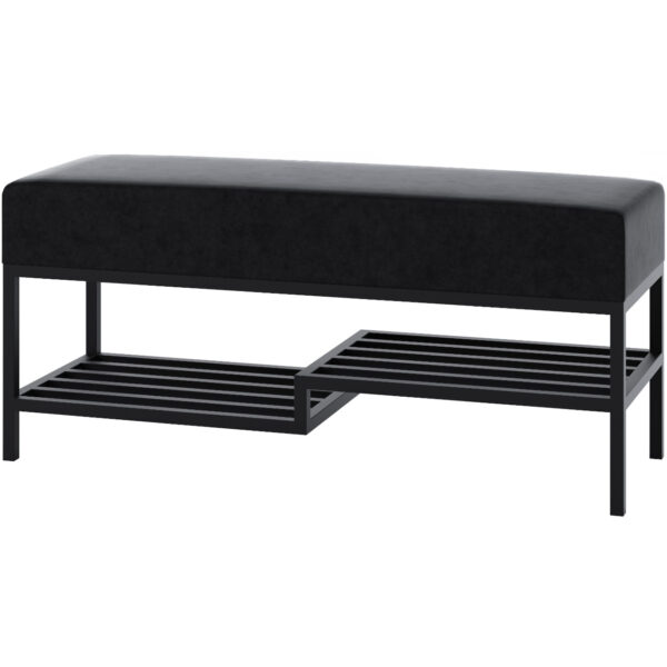 Předsíňová lavice ARAD 80cm černá / kronos 34