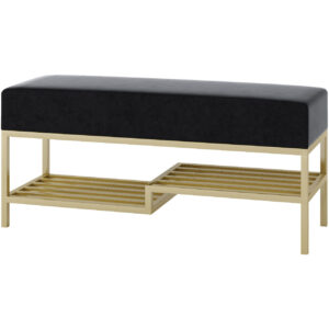 Předsíňová lavice ARAD 80cm zlatý / kronos 34
