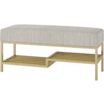 Předsíňová lavice ARAD 100cm zlatý / poso 100