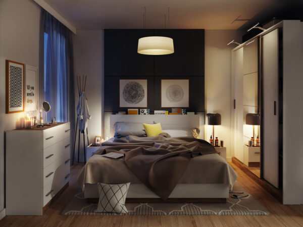 Postel se zdvíhacím roštem 160x200 DENTRO DT02 bílá / dub stirling - Image 10